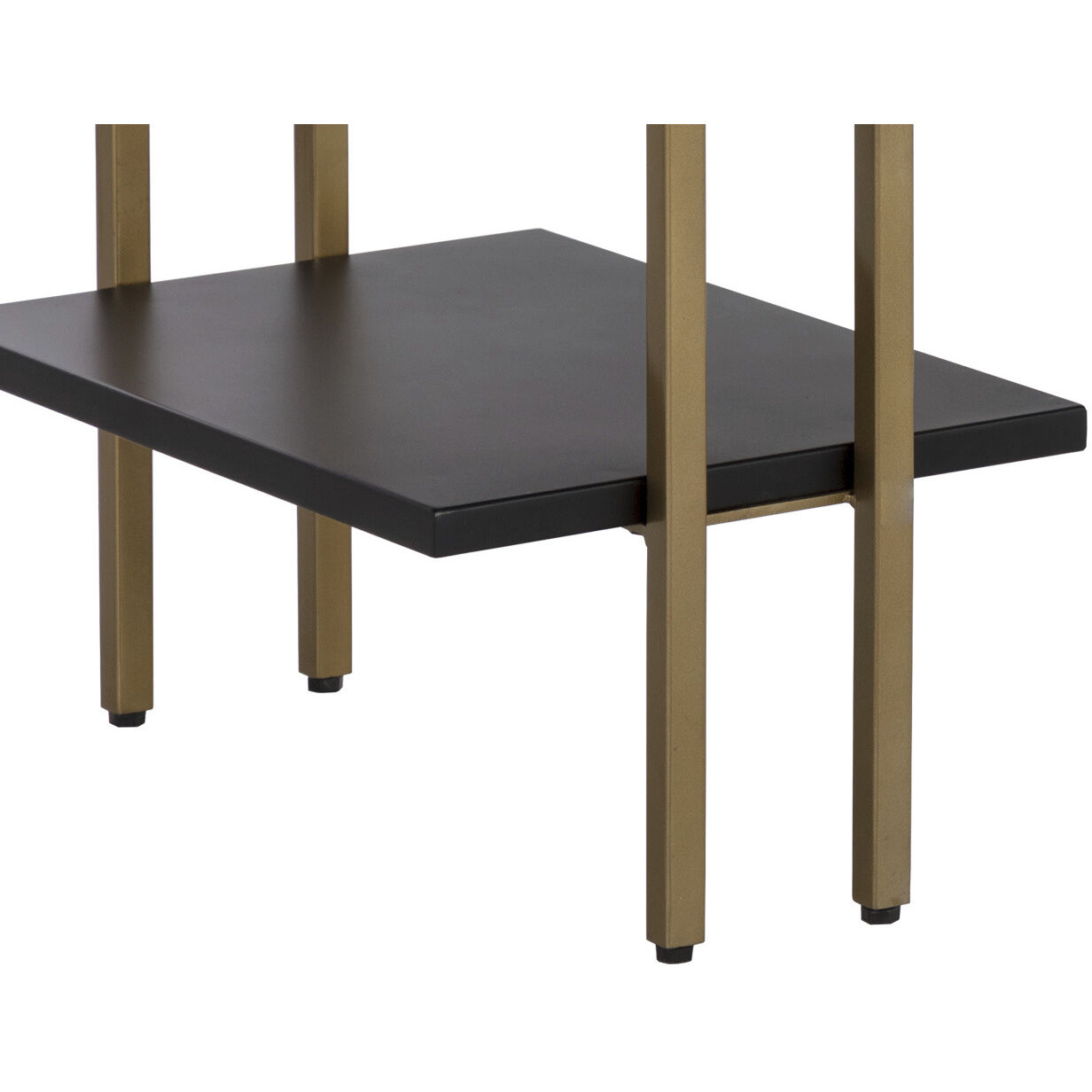 Levigne 55 X 20 inch Black / Antique Brass Desk